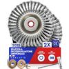 Garlavie 2 x Testina decespugliatore universale calibro 24,5 mm, spazzola decespugliatore di alta gamma, rimozione efficace della schiuma, testa spazzola decespugliatore universale