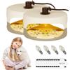 Flintronic 2 Pezzi Trappole Antipulci per la Casa, Trappole Luminose per Pulci, Lampade Antipulci per la Casa, Cattura Pulci, con Lampadine*4, Dischi di Colla*12