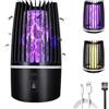 NEOVSUNY Lampada Antizanzare Elettrica, 2 in 1 Trappola Zanzariera Elettrico con UV,USB Ricaricabile Zanzariera Elettrica Impermeabile Luce Notturna,Insetticida Zanzare per Casa Giardino Interno Esterno Cucina