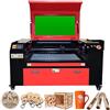 Sihao 80W Macchina per incisione laser co2 incisore laser taglio laser engraver laser cutter 700 X 500mm Port USB RDWorks Software 220v Europlug incisore legno plastica pelle tessuti acrilico ecc(80W Rosso)
