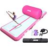 AWSUM 4m Air Roll Tappetino da Ginnastica Gonfiabile Air Tumbling Track Ginnastica Artistica Air Materassino da Fitness Yoga Taekwondo per Casa, Campeggio