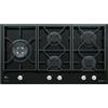 Glem Gas - Piano Cottura A Gas Gv95txbk 5 Fuochi 90cm-nero Lucido