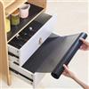 wohomuke Tappetini per Cassetti 60cmx6m rivestimento cassetti Non-adesivo pellicola protettiva per cassetti di cucina (Nero Traslucido,60cmx6m)
