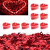 KARELLS Amore Cuore Candel, Candele a Cuore, Kit Romantico di 9 Candeline a Forma di Cuore, per Matrimonio, Anniversario e Fidanzamento
