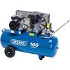 Draper 31254 Compressore d'aria con trasmissione a cinghia, 100L, 230V 2.2KW, 3HP