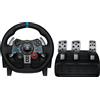 Logitech G G29 Driving Force Racing Wheel Volante da Corsa, Pedali Regolabili, Ritorno di Forza Reale, Comandi Cambio in Acciaio Inossidabile, Pelle, Presa EU, per PS5, PS4, PC, Mac - Nero [941-000112]