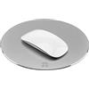 Xtrememac - Tappetino per Mouse in Alluminio | Mouse Pad Rivestito con Gomma Antiscivolo | Stabile e Stiloso | Dura a Lungo - Argento