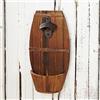 Arola Apribottiglie a barile di birra da parete, in legno, stile vintage, con raccoglitore di tappi, regalo per uomini e amanti della birra, da utilizzare come decorazione da bar.
