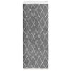 Hanse Home Mint Rugs - Passatoia a pelo lungo con frange, in giada morbida, motivo geometrico (80 x 200 cm, 100% polipropilene, adatta al riscaldamento a pavimento, robusta), colore: grigio scuro crema