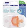 Chicco PhysioForma - Soft Luxe 6-16M Succhietto in Silicone Bimba, 2 pezzi