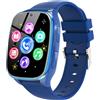 Ucani 4G Smartwatch Bambini - Orologio Telefono Intelligente per Ragazzi con Giochi Chiamata SOS Contapassi Musica Fotocamera Sveglia Audiolibri, Kids Smart Watch Regalo per Bimbi 3-12 Anni, Blu Navy