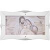 LIBEROSHOPPING Quadro su tela moderno 50x120 cm con cornice in pelle Bianca Sacra Famiglia
