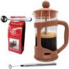 Nerthus SET FIH 1130 Macchina da caffè francese a pistone 350 ml. piastrella + Pinze e cucchiaio + Frullino per il latte