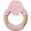 MAMAN COCO - Giocattoli per dentizione per bambini, in legno, in silicone alimentare, con legno naturale, giocattoli Montessori, motivo pinguino (pink)