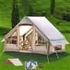 DanCoom Tenda da campeggio gonfiabile con tettoia, tenda a capanna, 4-7 persone, tenda glamping, tramonto, facile da montare, impermeabile, tenda Oxford gonfiabile, con coperta da picnic