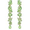 EVER FAITH Strass cristallo lampadario pendolare orecchini art deco marquise teardrop lunga pendenza a goccia per donna sposa matrimonio prom chiaro tono argento, Cristallo, Zirconia cubica