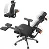NEWTRAL MagicH-BPro Sedia ergonomica con poggiapiedi, schienale con poggiatesta che si segue automaticamente
