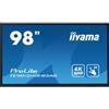 iiyama ProLite TE9812MIS-B3AG - 98 Categoria diagonale (97.5 visualizzabile) Display LCD retroilluminato a LED - segnaletica digitale interattiva - con touchscreen (multi touch)/possibilità di inserire un PC opzionale - 4K UHD (2160p) 3840 x 2160 -