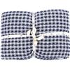 Tuiste Copriletto, in cotone, copridivano, coperta per TV, coperta reversibile, copridivano, coperta estiva, coperta da picnic (blu petrolio, 200 x 230 cm)