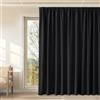 KGORGE Tenda Oscurante da Interno 1 Pezzo L 300 x A 240 CM Tende Termiche per Soggiorno con Fettuccia Curtain Camera da Letto Divisione della Stanza, Nero