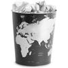 Balvi Cestino Carta Globe Colore Grigio Design Mappa del Mondo Latta 26x22x17,7 cm