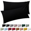 Blumtal Federe Cuscini Divano 40x60 cm - Set di Copricuscini per Divani in Microfibra a 2 Pezzi con Chiusura a Zip, certificati Oeko-Tex, extra morbidi e lavabili - Nero