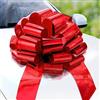 Zoe Deco - Fiocco per Auto Grande - Rosso Metallizzato, 58 cm/23 Pollici - Fiocco Regalo Rotondo per Compleanno, Natale, ricevimento di Nozze, Festa a Sorpresa