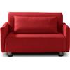 EvergreenWeb DIVANO LETTO EDITH Rosso 120x190 cm