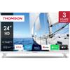 Thomson Smart TV 24" HD LED Android DVBT2/C/S2 Classe E Wi-Fi Bianco 24HG2S14CW