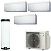 Daikin Climatizzatore Multi+ 7+9+12+120 LT FTXA20CS FTXA25CS FTXA35CS EKHWET120BV3 4MWXM52A QUADRI Split STYLISH Silver R-32