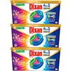 Dixan Discs Color Detersivo per Lavatrice Azione 4in1 Pulito Profondo Per Bucato Panni Vestiti Colorati Rimuove Macchie Ostinate - 3 Confezioni da 23 Capsule