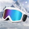 ICompy Maschera da Sci,Occhiali da Snowboard Premium Unisex,Occhiali da Sci per Uomo Donna Teenager OTG Maschere Sci,Protezione UV al 100% Occhiali da Sci Casco Compatibile per Sci Snowboard Sport Invernali