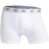 CR7 8100-49-100 Cristiano Ronaldo Underwear, confezione da 3 boxer « Basic » per uomo, morbidi e confortevoli, 95% cotone 5% elastan, bianco, taglia M