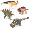 TERRA Dinosauri giocattolo Terra Pachirinosauro, Euoplocefalo, Stegosauro...