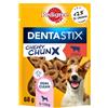 Pedigree Dentastix Chewy Chunx, Snack Dentale al Manzo per Cani Taglia Piccola, 5 Sacchetti da 68g
