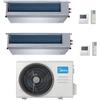 Midea Climatizzatore Condizionatore Midea Canalizzato Dual 9000 + 9000 BTU con U.E. M2OH-14HFN8-Q INVERTER Classe A++/A+