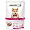 Amanova Only Fresh Cibo Umido per Cani - 12 bustine da 100 gr - Salmone e Tacchino