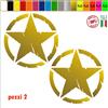 Kit Adesivi 4x4 off Road Stella Militare US Army Scegli Colore e Misura cod.1653