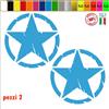 Kit Adesivi 4x4 off Road Stella Militare US Army Scegli Colore e Misura cod.1653