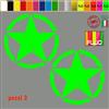 Kit Adesivi 4x4 off Road Stella Militare US Army Scegli Colore e Misura cod.1653