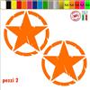 Kit Adesivi 4x4 off Road Stella Militare US Army Scegli Colore e Misura cod.1653