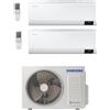 CLIMATIZZATORE CONDIZIONATORE DUAL SPLIT SAMSUNG CEBU WIFI AR09TXFYAWKNEU+AR12TXFYAWKNEU/AJ040TXJ2KG7R32R32 9000+12000 BTU - WIFI INCLUSO