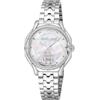 Roberto Cavalli by Franck Muller Orologio Analogico al Quarzo Donna con Cinturino in Acciaio Inox RV1L225M0041