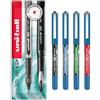 Uni-Ball Eye Ocean Care UB-150ROP - Penna a sfera micro 0,5 mm, per scrittura, disegno, arte, artigianato e colorazione, confezione da 4 pezzi, colore: nero, blu, verde, rosso