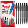 Pentel S520 Original Sign Pen - Pennarelli con punta in fibra, punta da 2 mm, tratto da 1 mm, confezione regalo (nero)