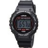 Lorus Orologio digitale al quarzo da uomo con cinturino in silicone, Grigio - R2313PX9