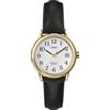 Timex T2H341 Orologio da donna con cinturino in pelle nera, con datario, al quarzo, da 25 mm