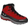 Salewa Mountain Trainer 2 Powertex Mid Scarponcini da Trekking per Bambini , Rosso, 27
