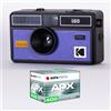 KODAK DA00259 - Confezione per fotocamera i60 e 1 pellicola 400 ISO a 36 pose, obiettivo ottico 31 mm, adatto per pellicole ISO 200/400/800, per pellicole a colori da 35 mm, colore: blu