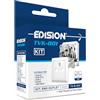 EDISION TVK-801 Kit: Presa Antenna TV-R-SAT Terminale con 3 uscite, da incasso/da parete + Coperchio e Scatola a Muro, per DVB-S2, Unicable, DVB-T/T2, DVB-C, RADIO, FM, DAB+, Passaggio di DC, 3-Vie